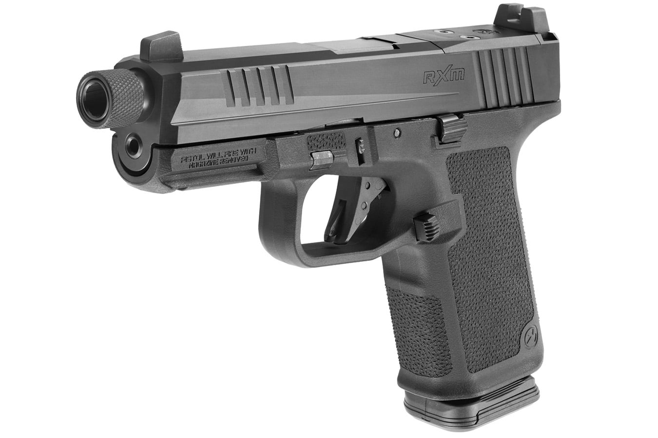 RUGER RXM 9mm Pistol with Black Magpul Frame and Threaded Barrel